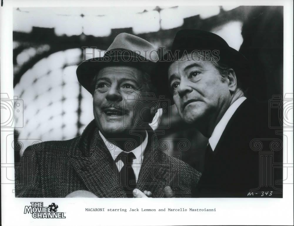 1985 Press Photo Jack Lemmon & Marcello Mastroianni in Macaroni - cvp09407 - Historic Images