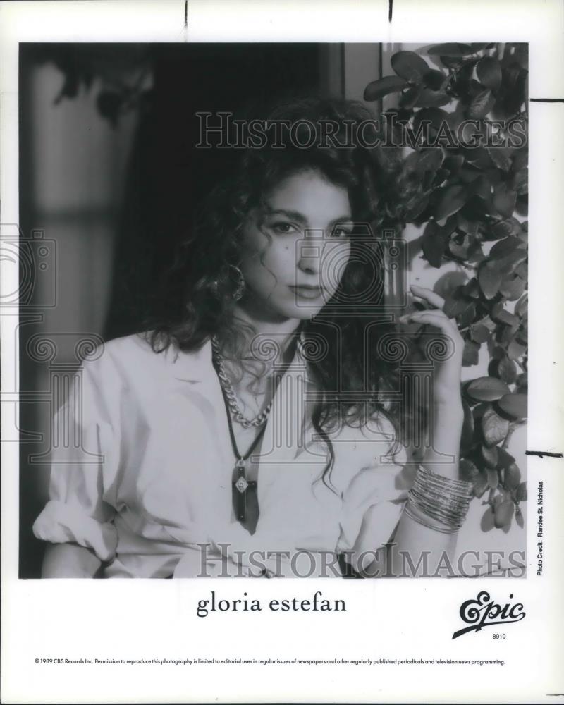 1989 Press Photo Gloria Estefan Latin Pop Singer Songwriter Musician - cvp06207 - Historic Images