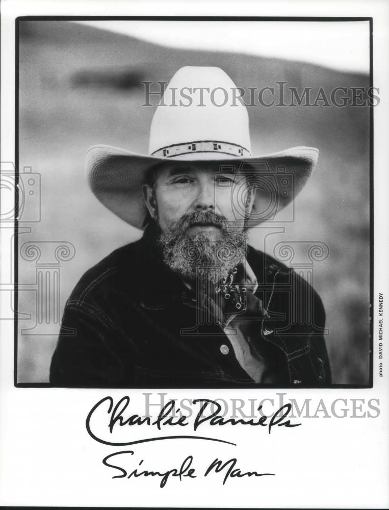 1990 Press Photo Charlie Daniels Country Music Singer Songwriter Guitarist - Historic Images