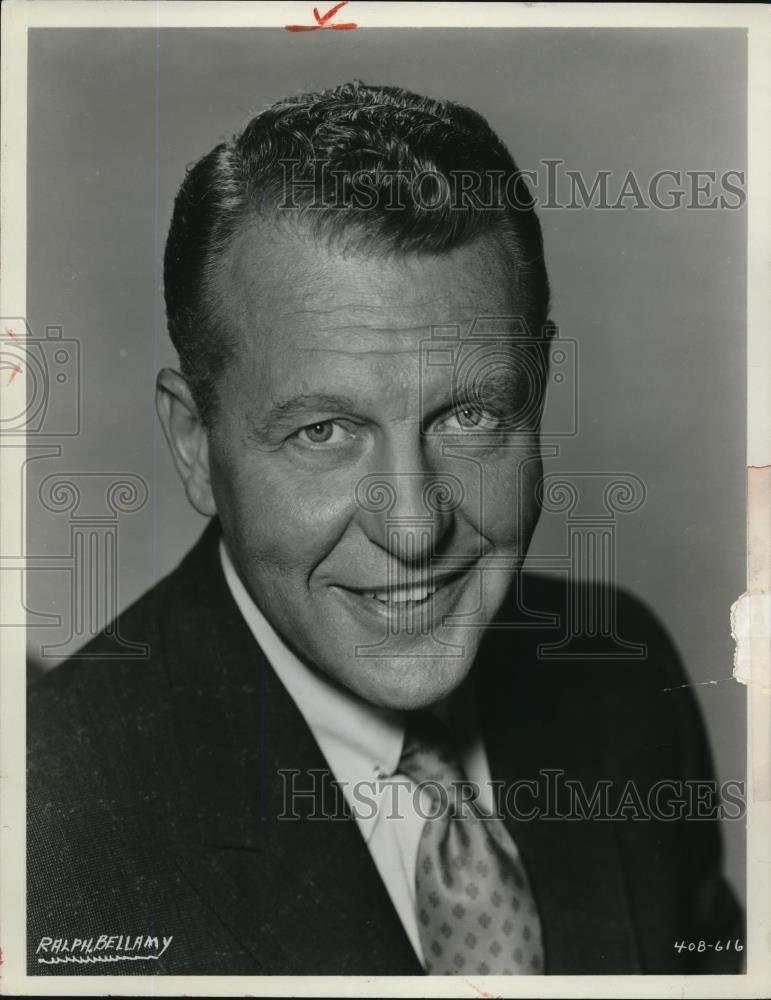 1956 Press Photo Ralph Bellamy Actor TV Movie Radio - cvp00986 - Historic Images