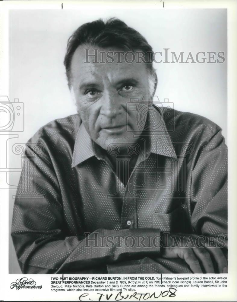 1989 Press Photo Richard Burton in Richard Burton: In from the Cold - cvp07042 - Historic Images