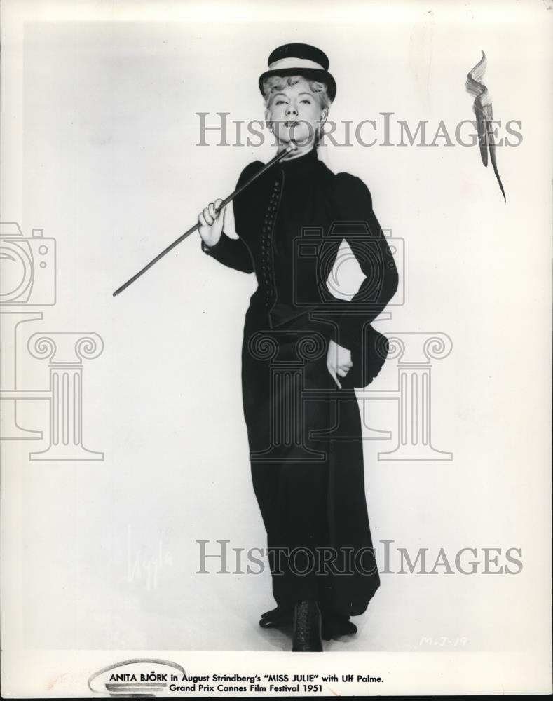 1958 Press Photo Anita Bjork in Miss Julie - cvp00608 - Historic Images