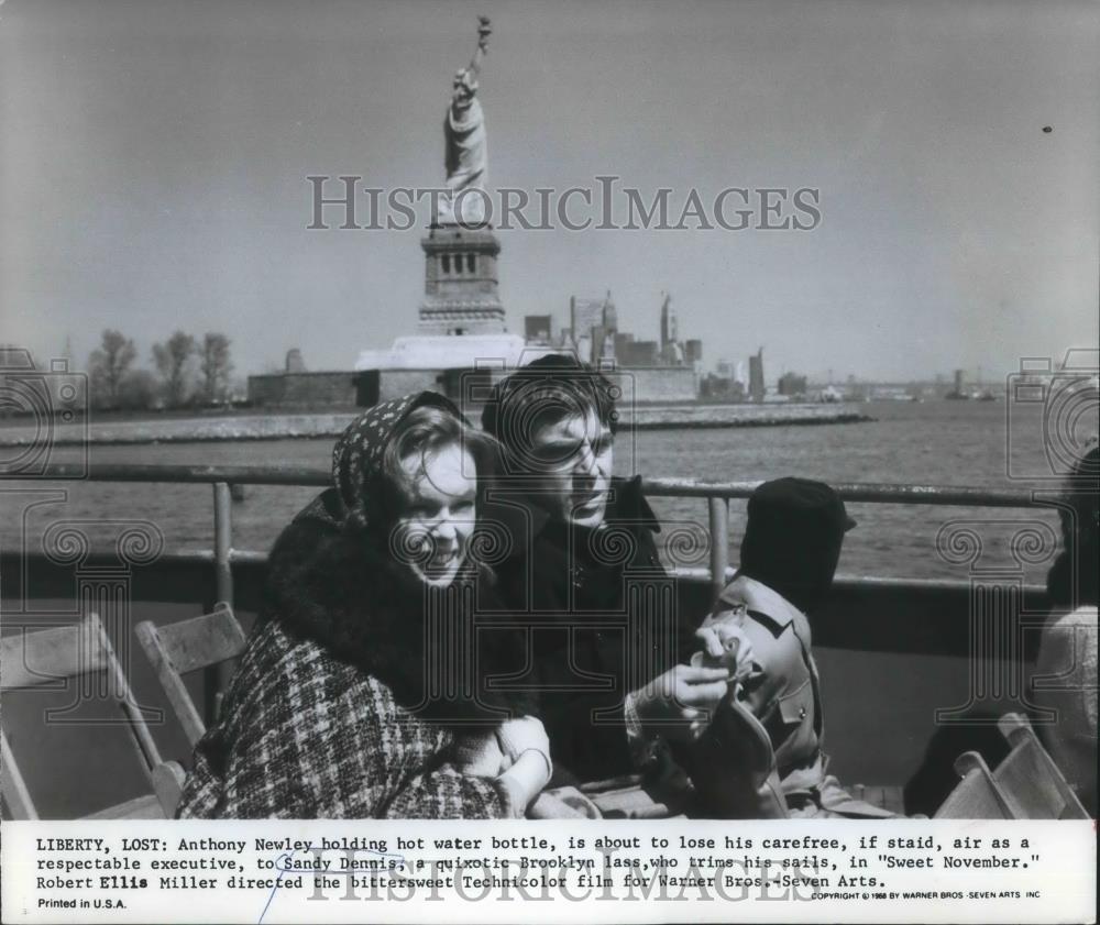1970 Press Photo Anthony Newly and Sandy Dennis in Sweet November - cvp03066 - Historic Images
