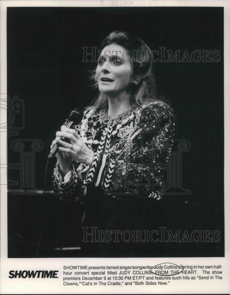 1989 Press Photo Judy Collins From the Heart Concert Special Folk Rock Singer - Historic Images