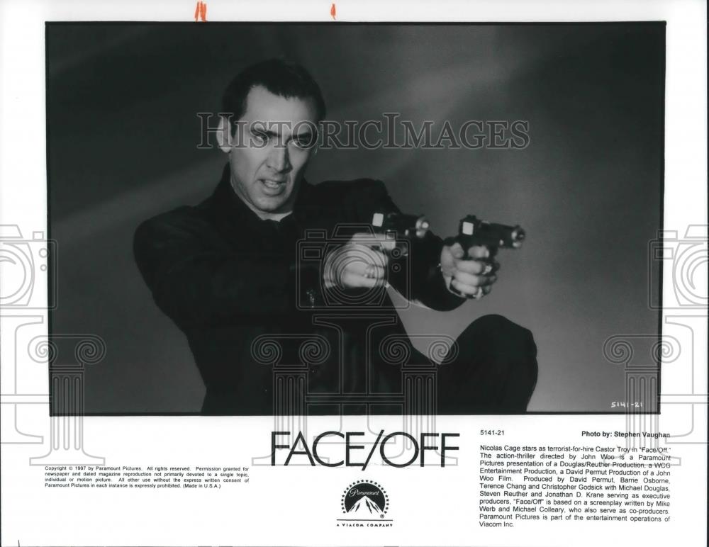 1998 Press Photo Nicolas Cage in Face/Off - cvp08130 - Historic Images