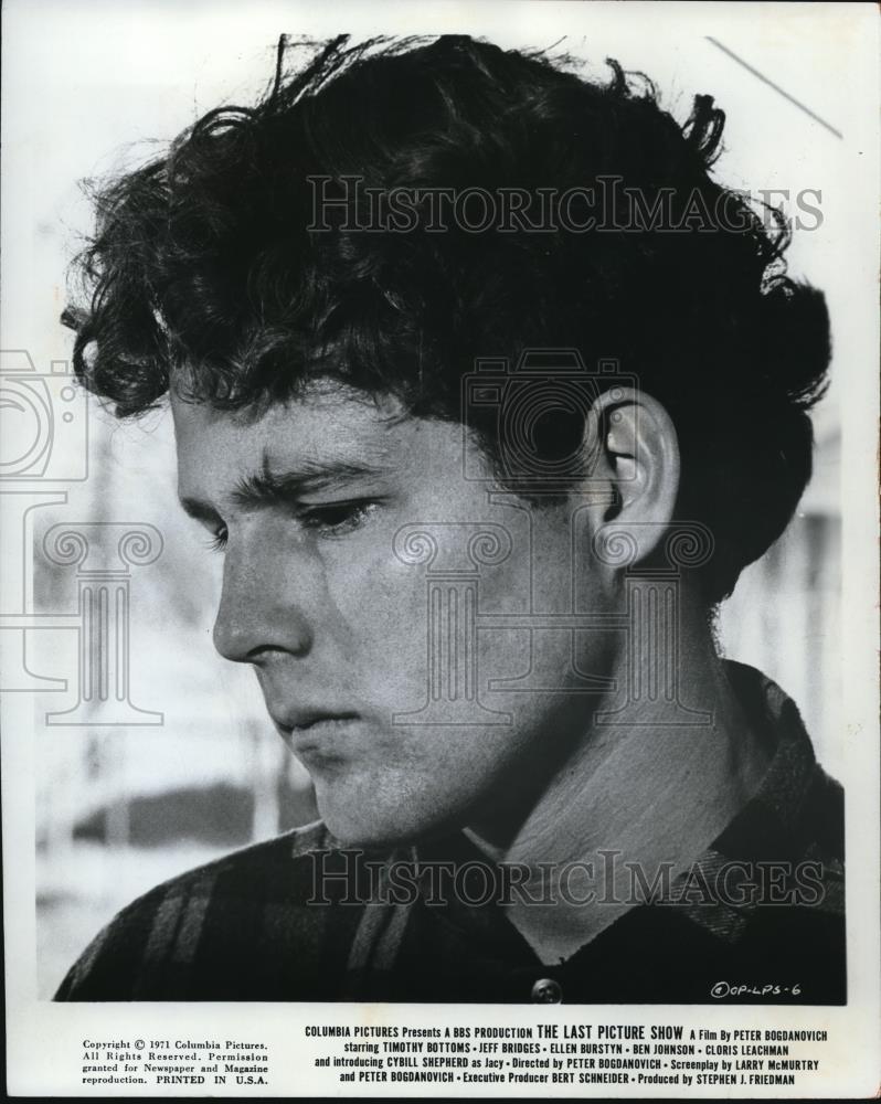 1972 Press Photo Timothy Bottoms in The Last Picture Show - cvp00505 - Historic Images