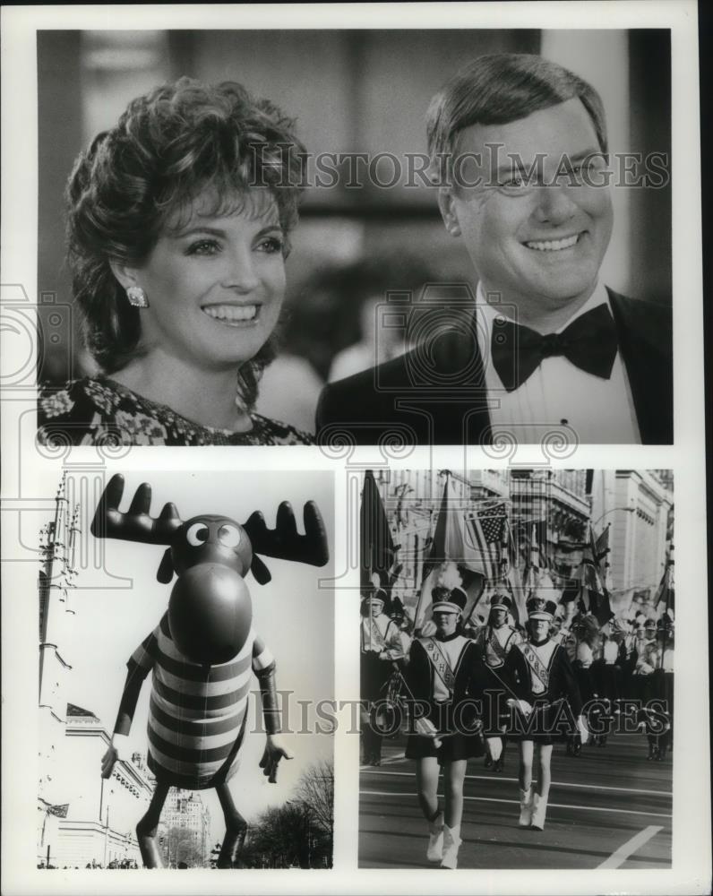 1983 Press Photo Linda Gray Larry Hagman Thanksgiving Parade - cvp17445 - Historic Images