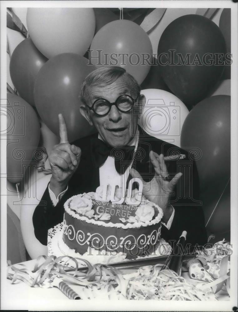 1978 Press Photo George Burns on George Burns' 100th Birthday Part - cvp09688 - Historic Images