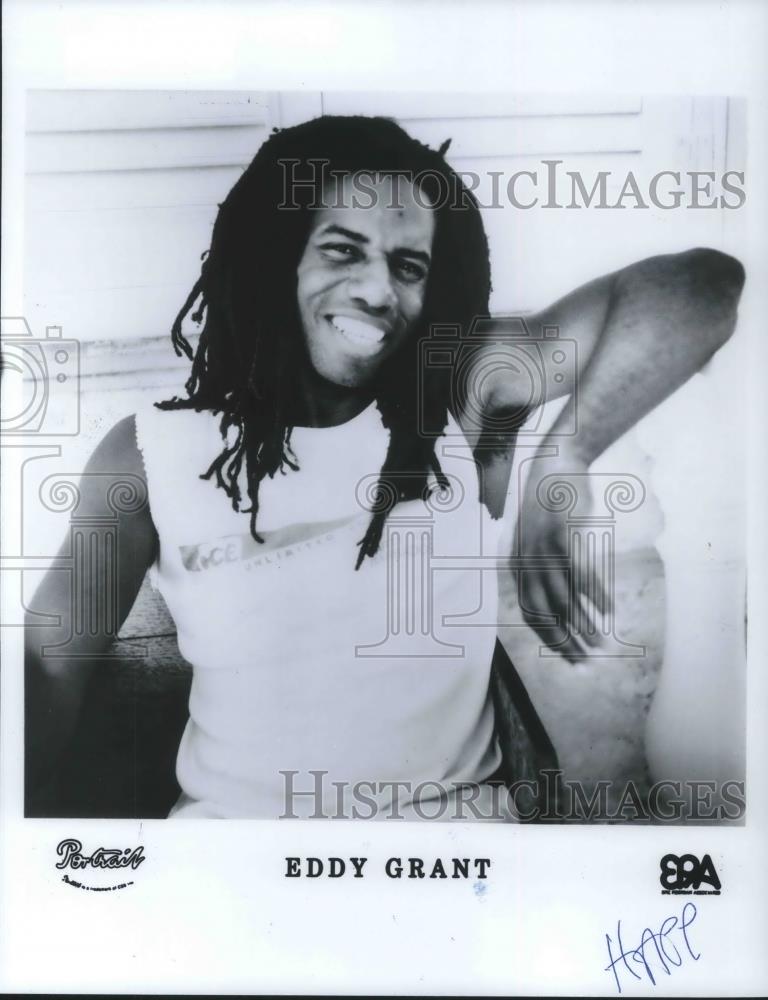 1983 Press Photo Eddy Grant British Reggae Singer Songwriter Musician - Historic Images