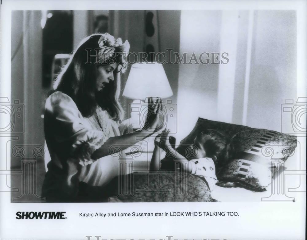 1991 Press Photo Kirstie Alley &amp; Lorne Sussman in Look Who;s Talking Too - Historic Images