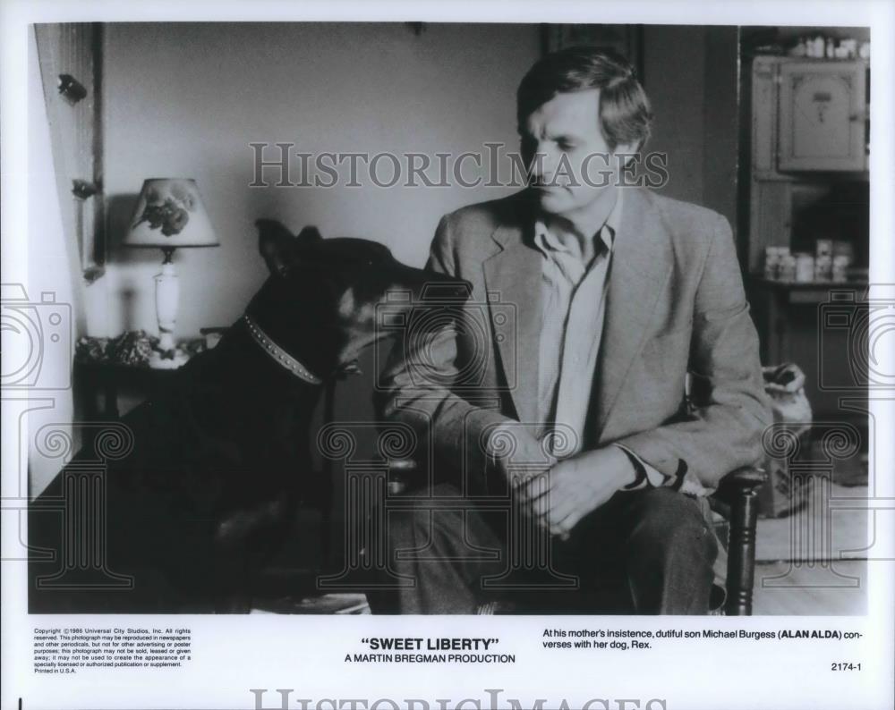 1986 Press Photo Alan Alda stars as Michael Burgess in Sweet Liberty - cvp10157 - Historic Images
