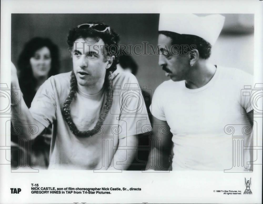 1988 Press Photo Nick Castle directs Gregory Hines in Tap - cvp12306 - Historic Images