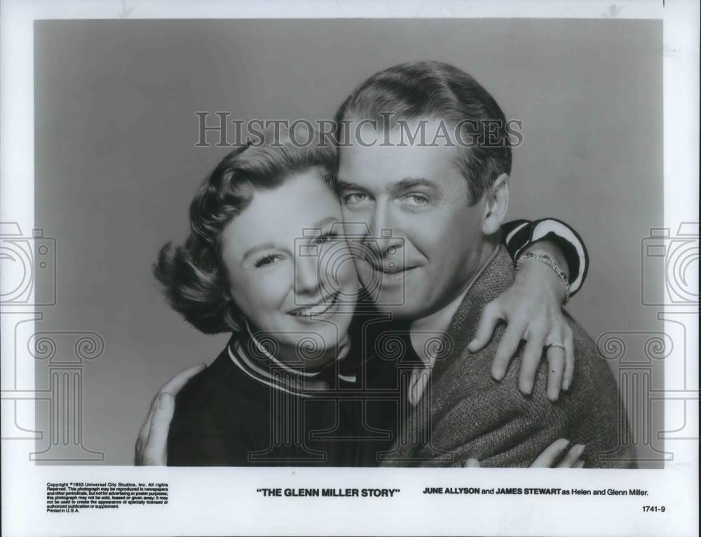 1985 Press Photo June Allyson and James Stewart star in The Glenn Miller Story - Historic Images