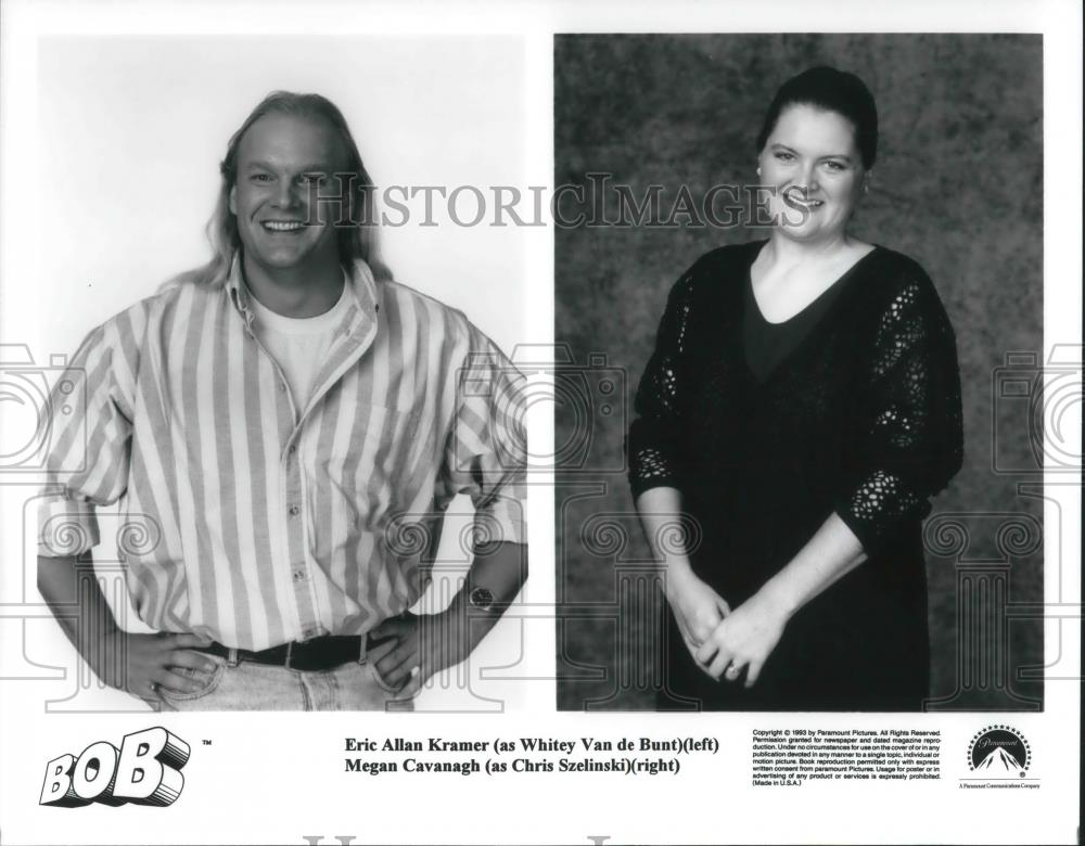 1993 Press Photo Eric Allan Kramer & Megan Cavanagh on Bob - cvp09069 - Historic Images