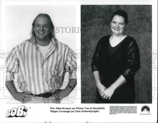 1993 Press Photo Eric Allan Kramer & Megan Cavanagh on Bob - cvp09069 - Historic Images
