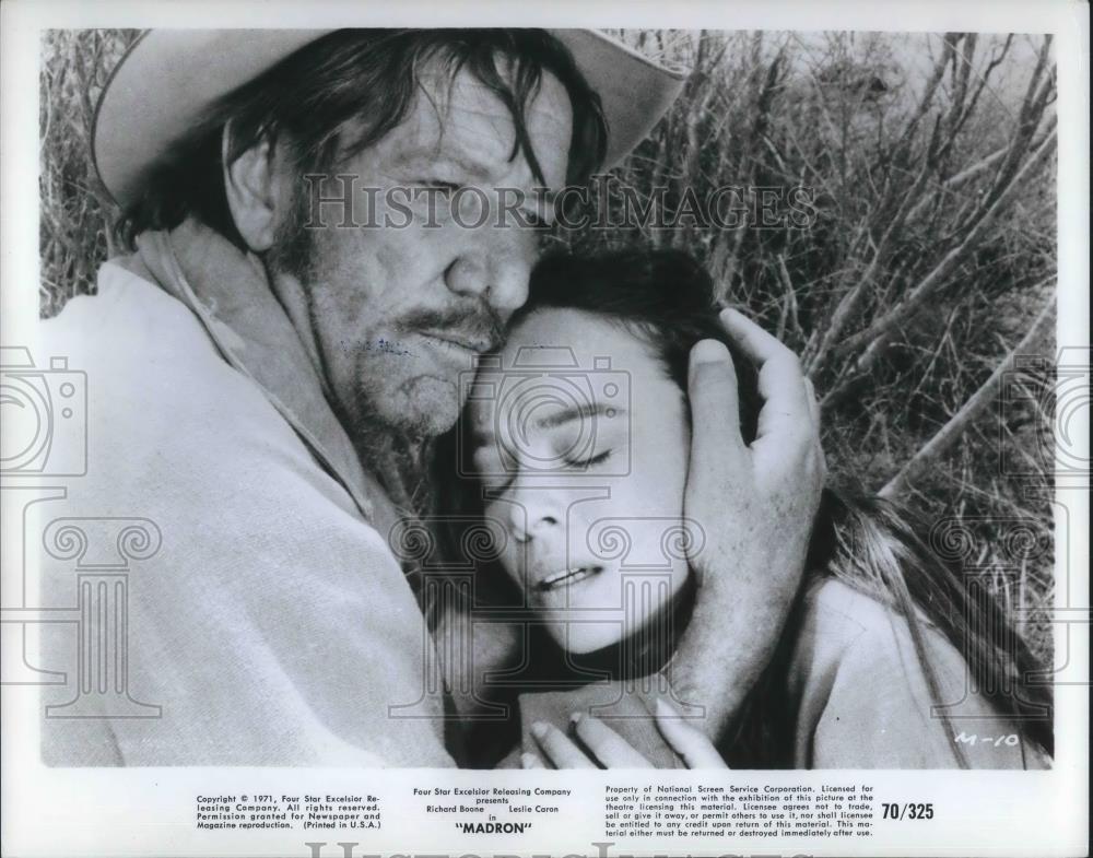 1973 Press Photo Richard Boone and Leslie Caron star in Madron - cvp10134 - Historic Images