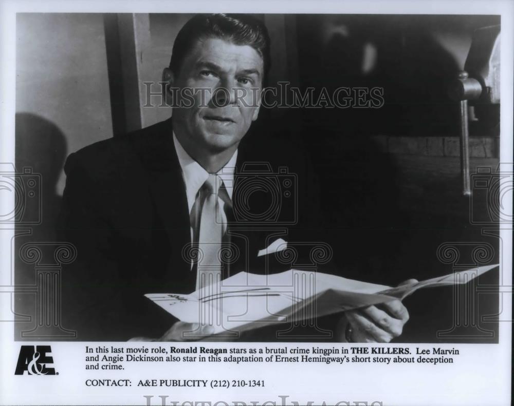 1992 Press Photo Ronald Reagan in The Killers - cvp19364 - Historic Images