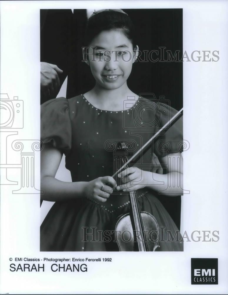 1992 Press Photo Sarah Chang Classical Violinist - cvp07346 - Historic Images