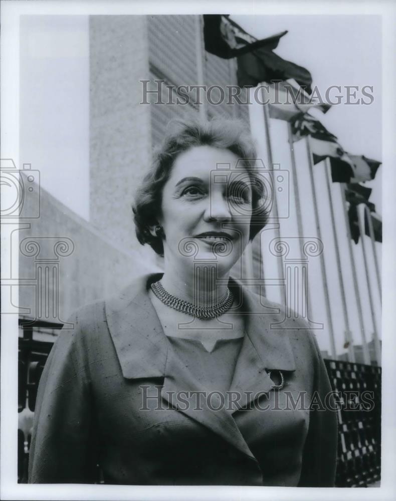 1986 Press Photo UN Correspondent Pauline Frederick - cvp12954 - Historic Images