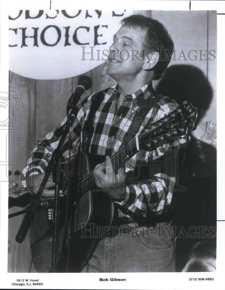 1990 Press Photo Bob Gibson Folk Singer Songwriter Guitarist - cvp11877 - Historic Images