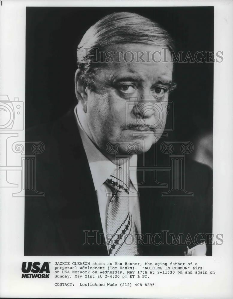 1989 Press Photo Jackie Gleason in Nothing in Common - cvp13973 - Historic Images