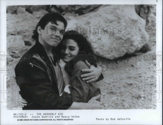 1985 Press Photo Jason Gedrick & Nancy Valen in The Heavenly Kid - cvp11514 - Historic Images