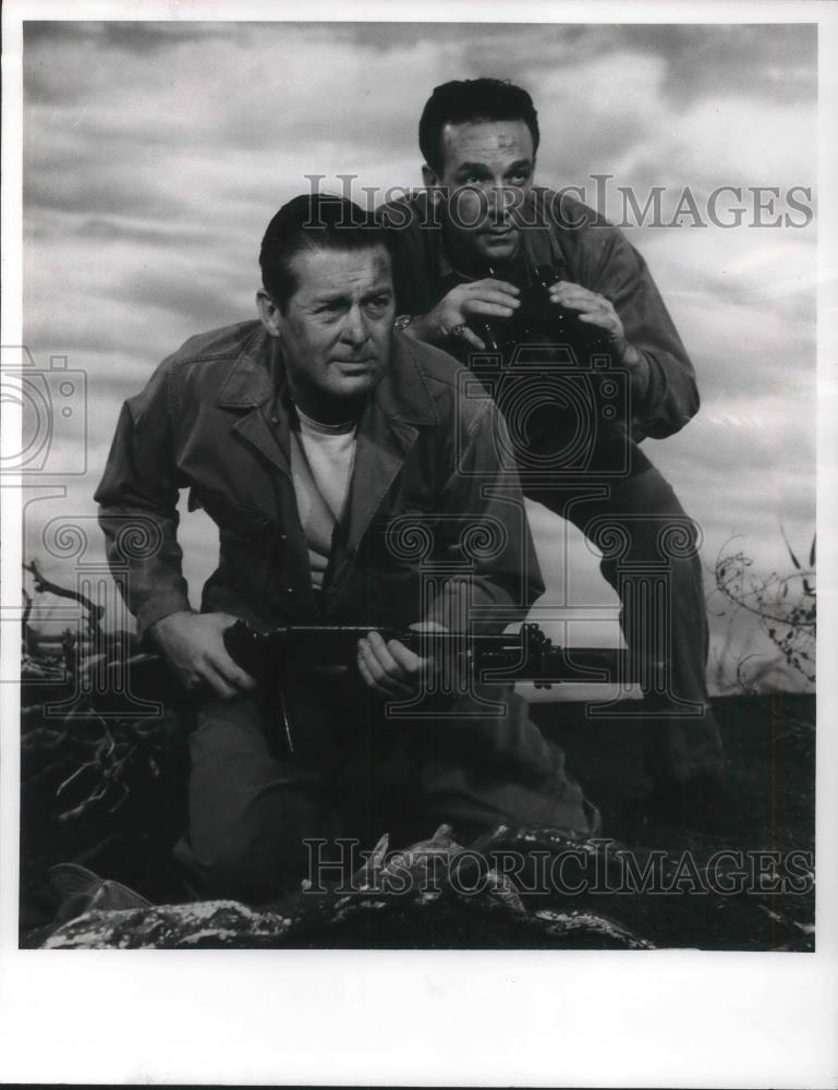 1958 Press Photo Don Defore and Dane Clark in The Enemy Within - cvp03943 - Historic Images