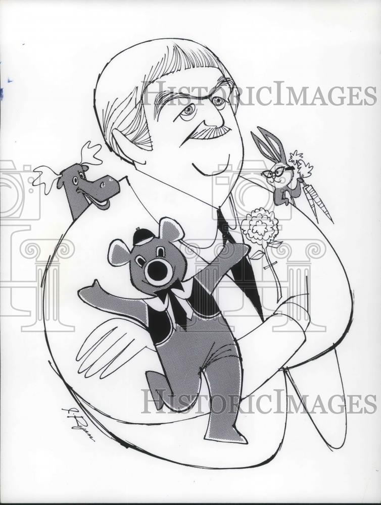 Press Photo Sketch of Bob Keeshan Actor - cvp09525 - Historic Images