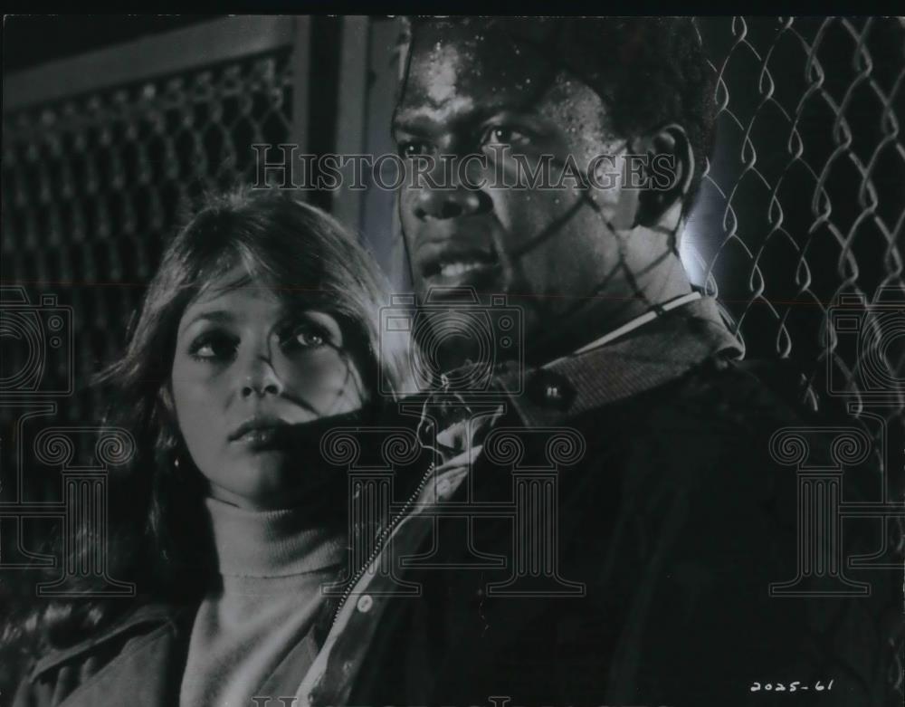1969 Press Photo Joanna Shimkus and Sidney Poitier in The Lost Man - cvp18597 - Historic Images