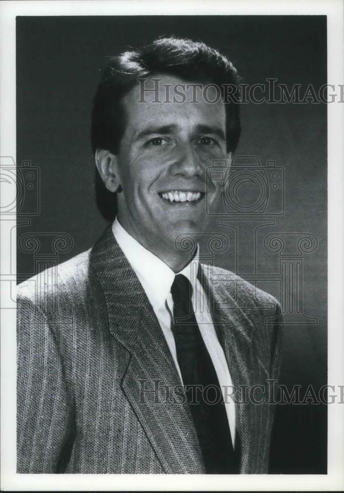 Press Photo Dan Deely Weather Reporter WUAB 43 Cleveland - cvp11333 - Historic Images