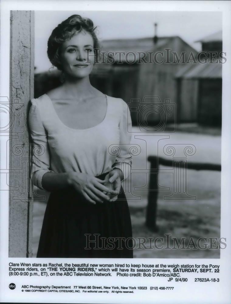 1990 Press Photo Clare Wren As Rachel The Young Riders - cvp18747 - Historic Images