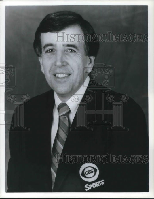 Press Photo Brent Musburger CBS Sports Announcer - cvp11433 - Historic Images