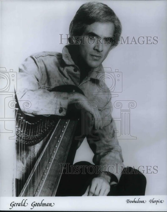 1978 Press Photo Gerald Goodman Troubadour Harpist - cvp17073 - Historic Images