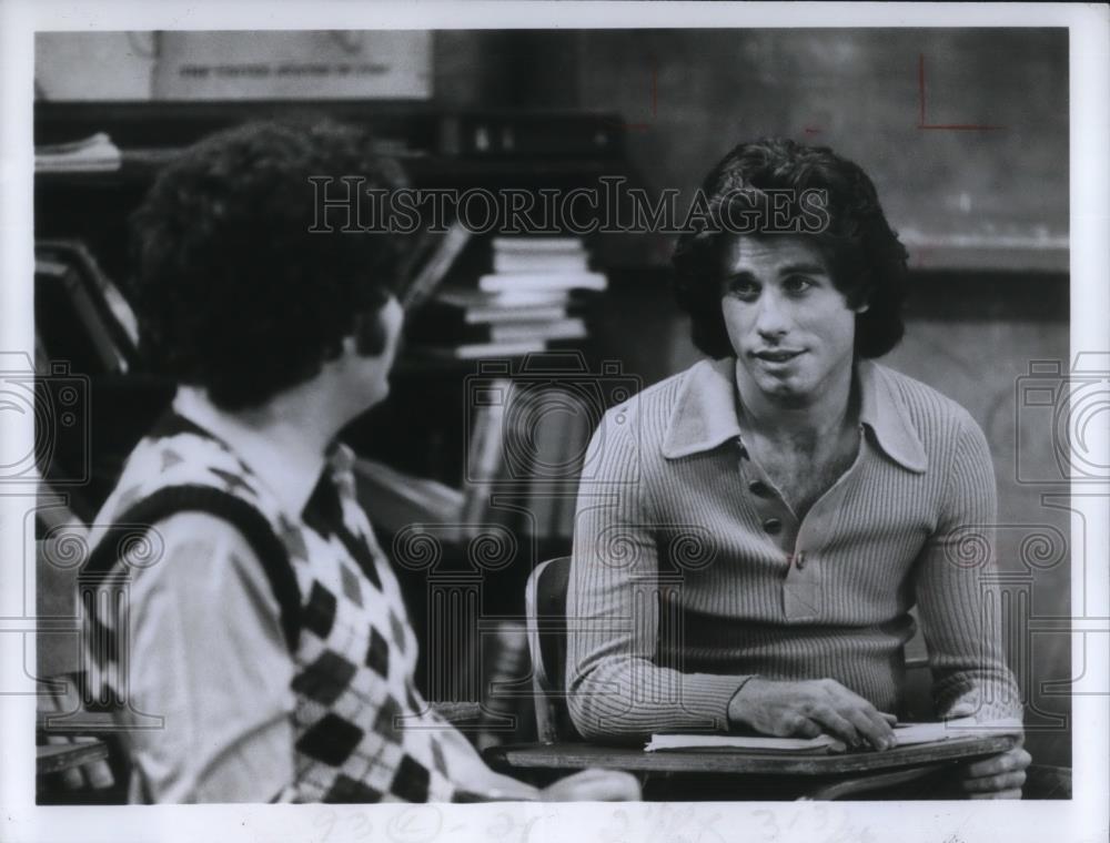 1978 Press Photo Gabriel Kaplan and John Travolta star on Welcome Back Kotter - Historic Images