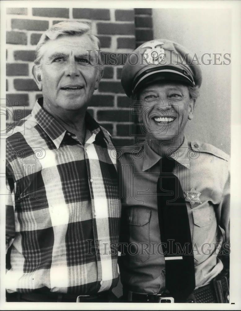 1986 Press Photo Andy Griffith and Don Knotts in Return to Mayberry - cvp17482 - Historic Images