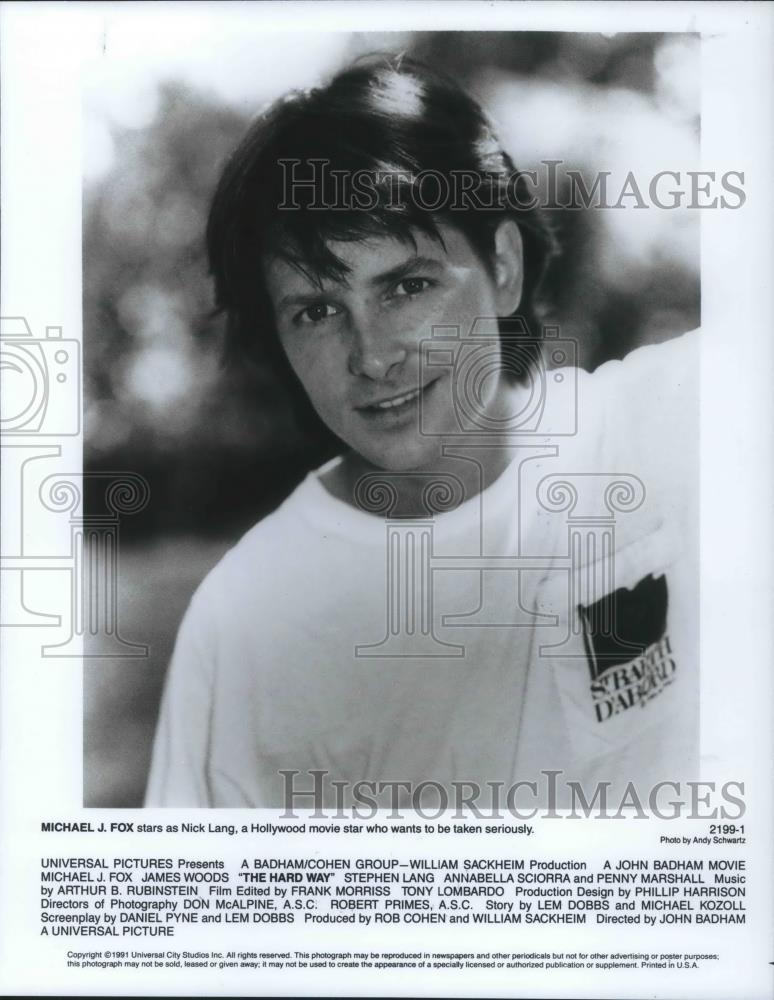 1991 Press Photo Michael J. Fox stars in The Hard Way - cvp08796 - Historic Images