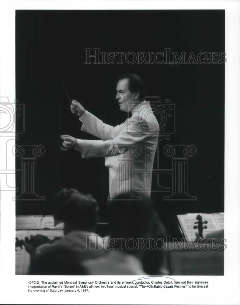 1996 Press Photo Charles Dutoit Classical Conductor Montreal Symphony Orchestra - Historic Images