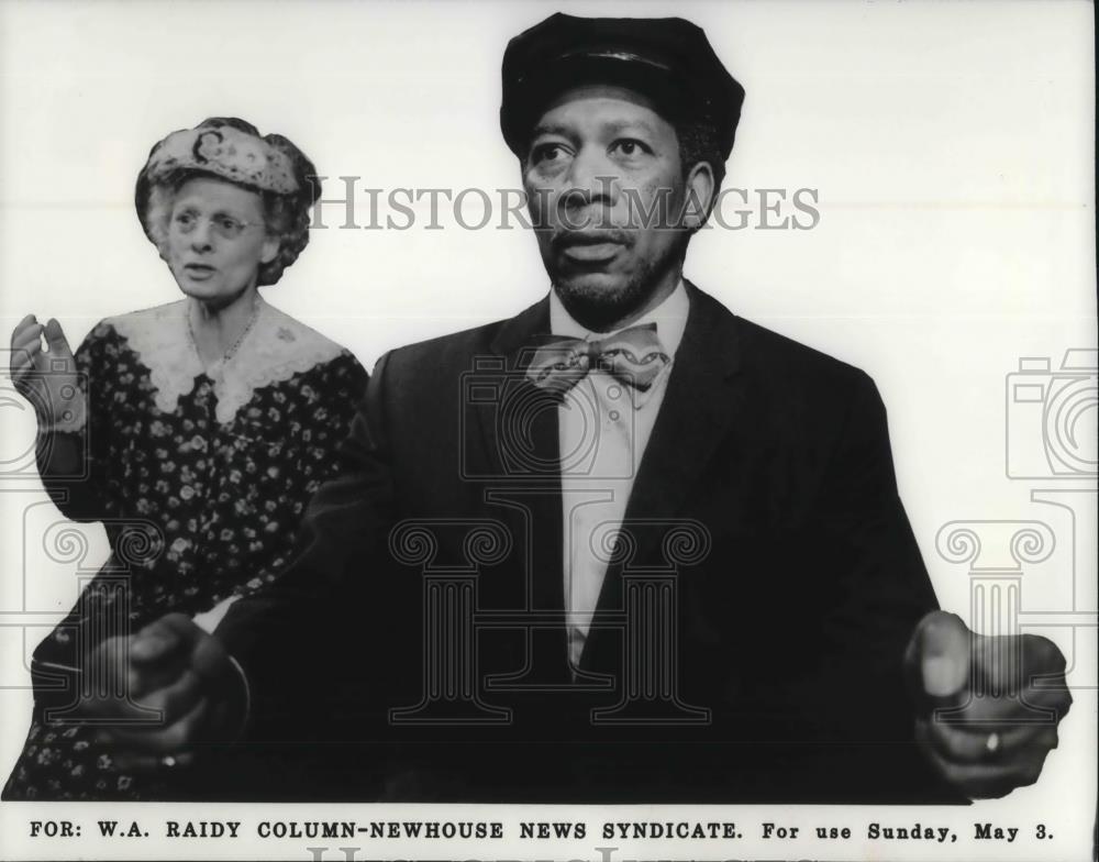 1987 Press Photo Morgan Freeman & Dana Ivey of Driving Miss Daisy - cvp15122 - Historic Images