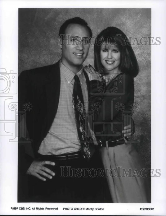 1997 Press Photo Pam Dawber & Rick Reynolds in Life and Stuff - cvp06342 - Historic Images