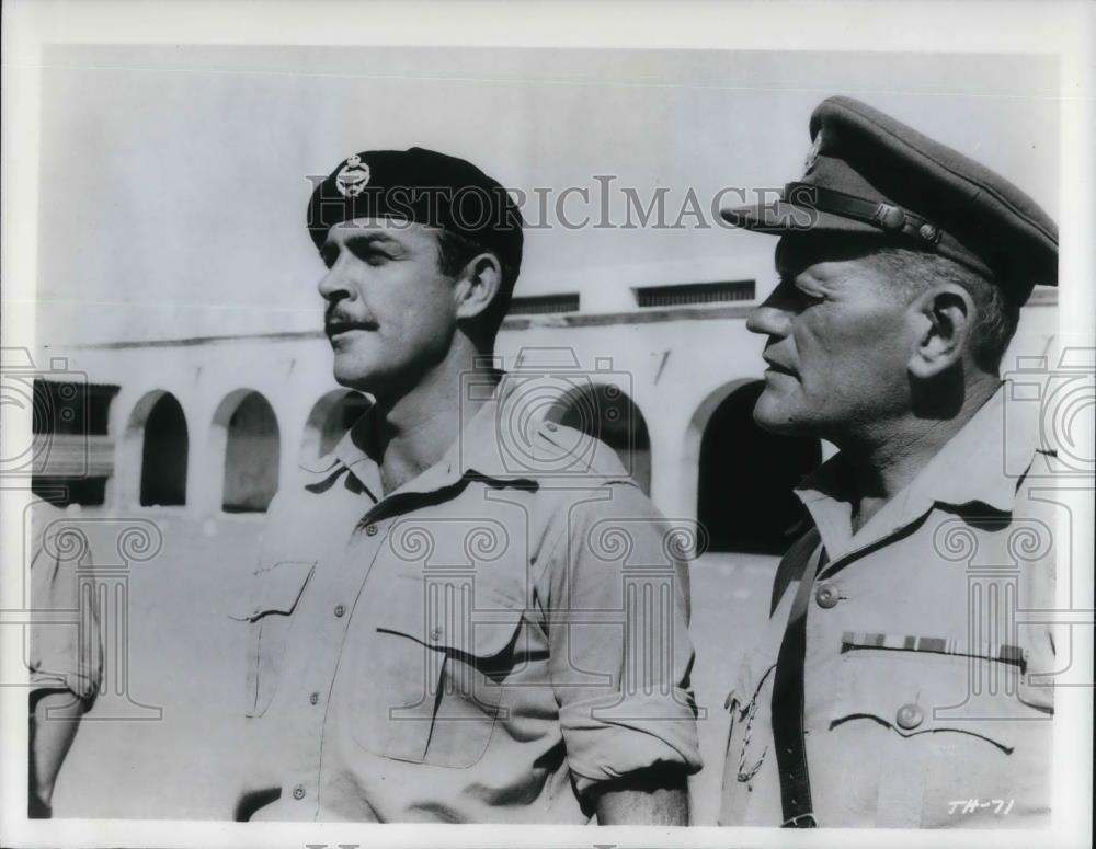 1968 Press Photo Sean Connery & Harry Anderson in The Hill - cvp15034 - Historic Images