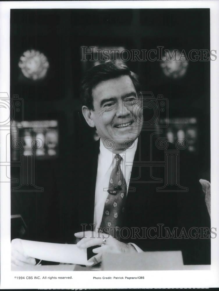 1994 Press Photo Dan Rather in Campaign &#39;94 Election Night - cvp11366 - Historic Images