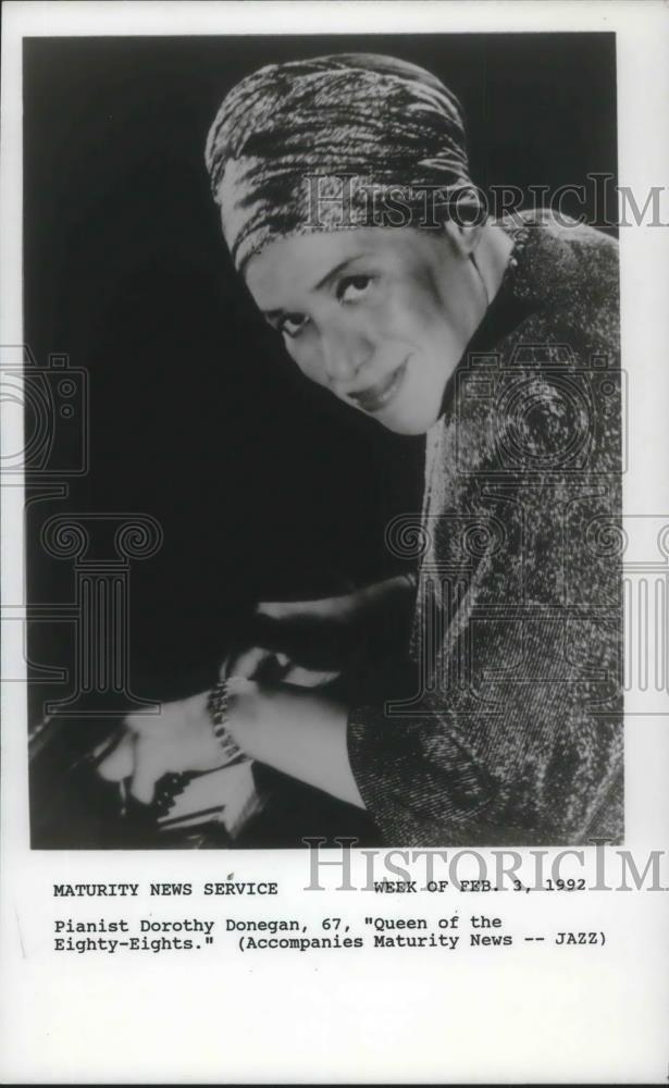 1992 Press Photo Dorothy Donegan Classical Jazz Pianist - cvp03717 - Historic Images