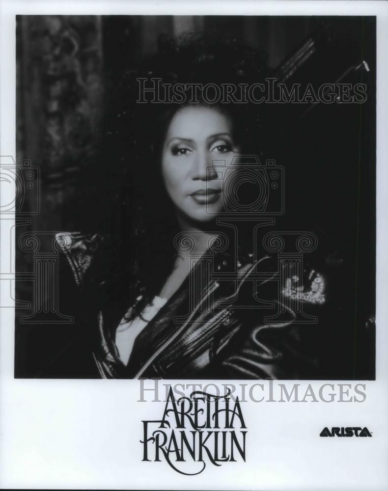 1985 Press Photo Aretha Franklin Gospel R&amp;B Soul Singer Musician - cvp12994 - Historic Images