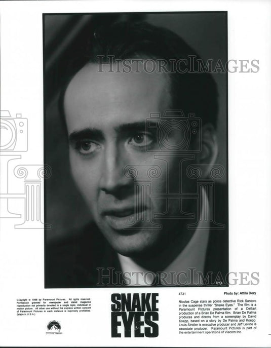 1999 Press Photo Nicolas Cage in Snake Eyes - cvp07952 - Historic Images