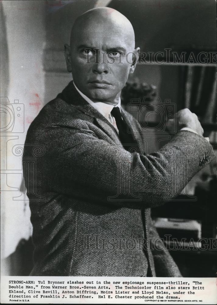 1968 Press Photo Yul Brynner in The Double Man - cvp01115 - Historic Images