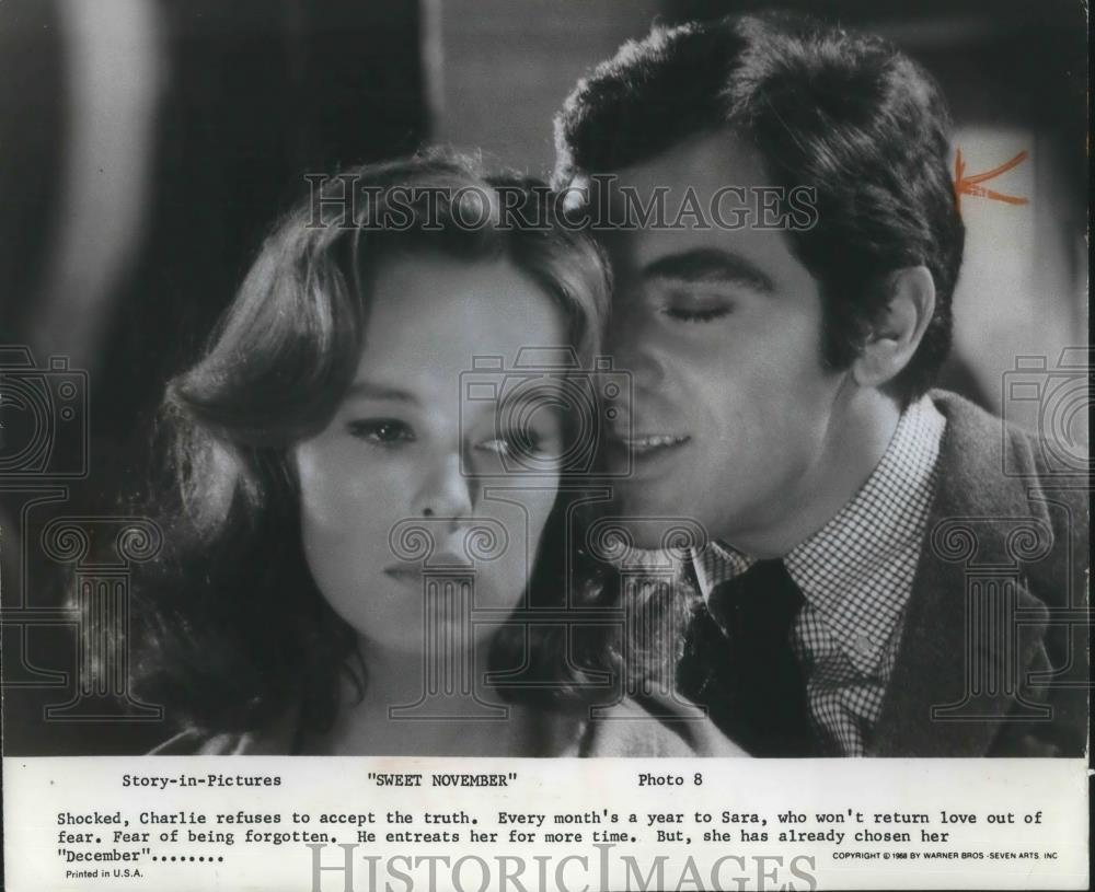 1968 Press Photo Sandy Dennis and Anthony Newley in Sweet November - cvp03067 - Historic Images