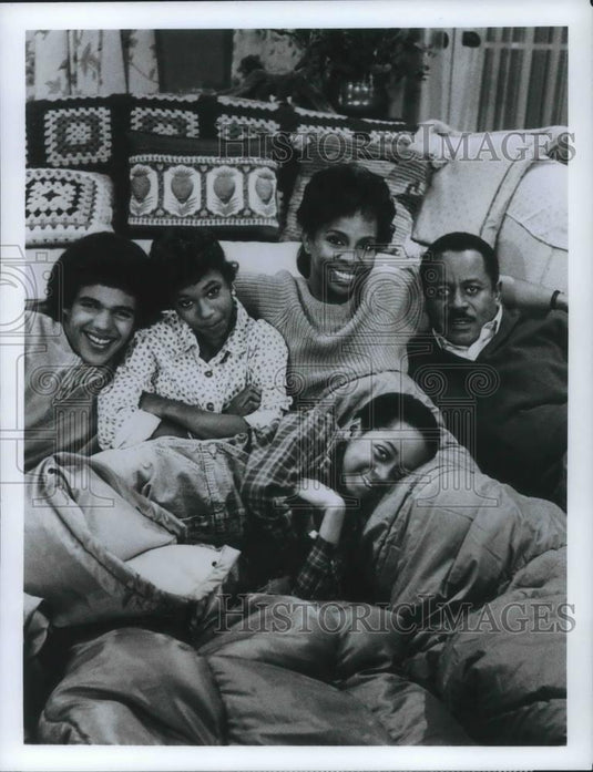 1985 Press Photo Kristoff St. John Fran Robinson Gladys Knight Flip Wilson - Historic Images