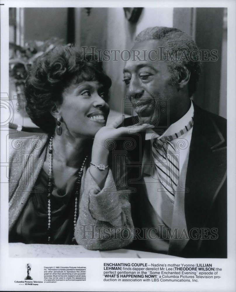 1985 Press Photo Lillian Lehman & Theodore Wilson in What's Happening Now! - Historic Images