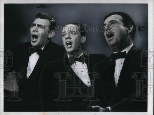 1967 Press Photo Cindy Griffith, Don Knotts, Tennessee Ernie Ford - cvp17917 - Historic Images