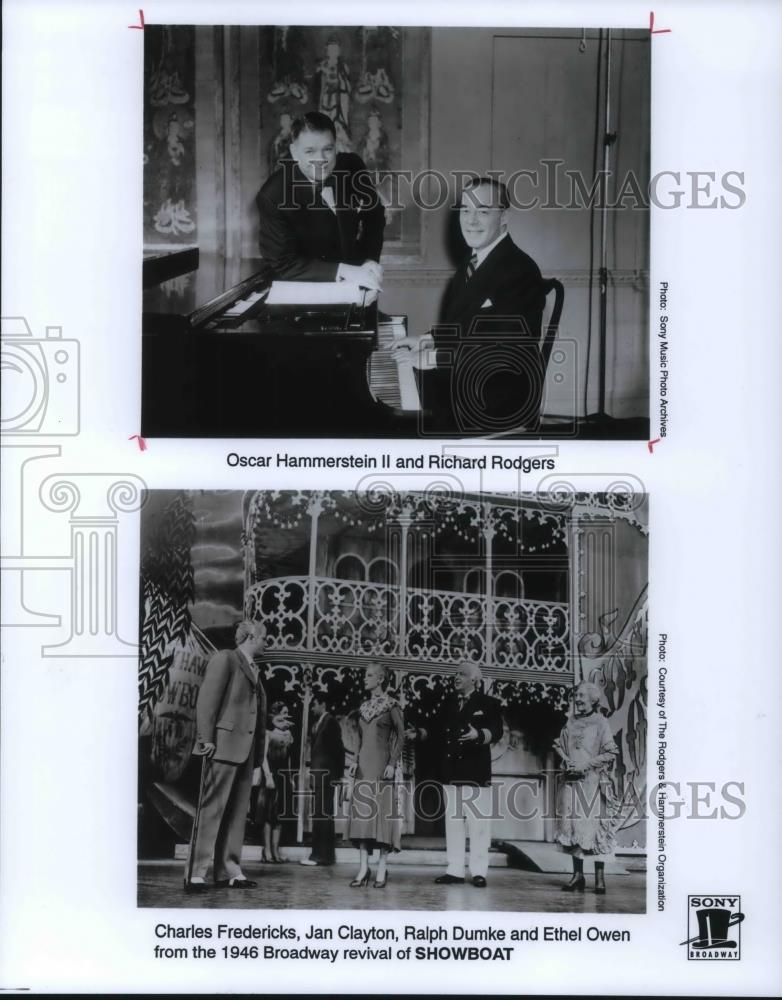 1993 Press Photo Oscar Hammerstein Richard Rodgers Charles Fredericks Ethel Owen - Historic Images